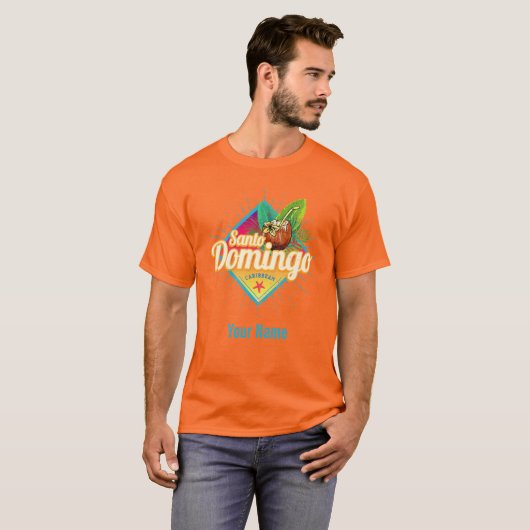 T-shirt Santo Domingo Caraïbes République Dominicaine Retr (Devant entier)