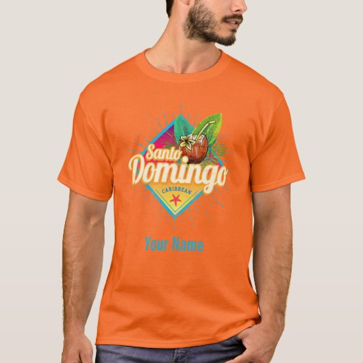 T-shirt Santo Domingo Caraïbes République Dominicaine Retr (Devant)
