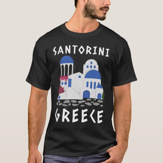 T-shirt Santorin, Grèce (Devant)