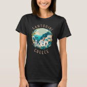 T-shirt Santorin Grèce Cercle en détresse (Devant)