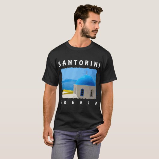 T-shirt Santorin Grèce Grec Ile Méditerranéenne grecque (Devant entier)