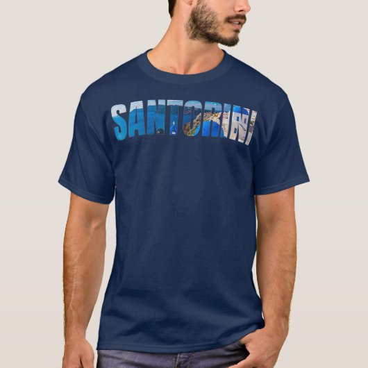 T-shirt Santorin Grèce île Mer Egée Grèce (Devant)