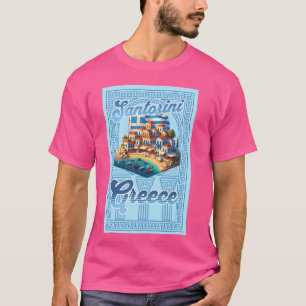 T-shirt Santorin Grèce île vacances Santorin grec