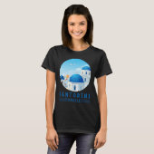 T-shirt Santorin, Grèce noire (Devant entier)