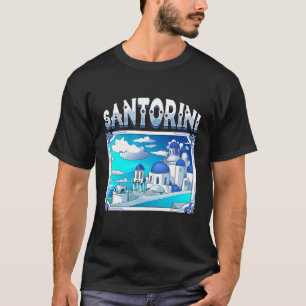 T-shirt Santorin Grèce Plage Vacances Acropole Île A