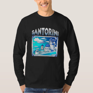 T-shirt Santorin Grèce Plage Vacances Acropole Île A