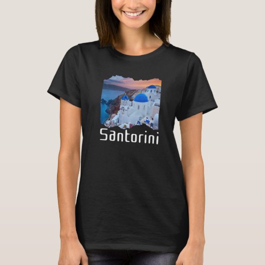 T-shirt Santorin Grèce Souvenir 8 (Devant)