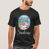 T-shirt Santorin Peinture Grèce Souvenir (Devant)