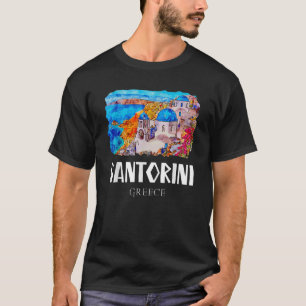 T-shirt Santorin Peinture Grèce Souvenir 1