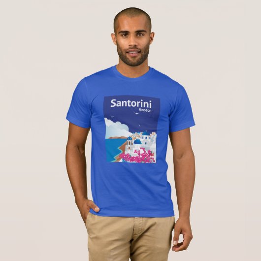 T-shirt Santorini Grèce (Devant entier)