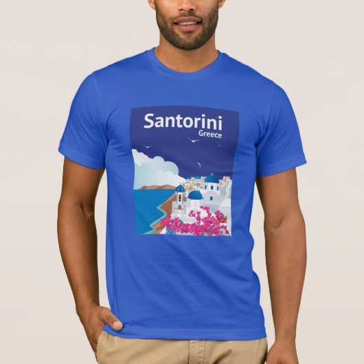 T-shirt Santorini Grèce (Devant)