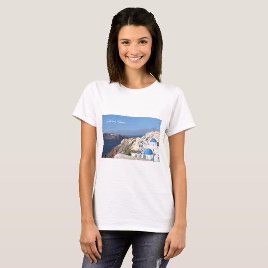 T-shirt Santorini, Grèce, village d'Oia, photographie (Devant entier)