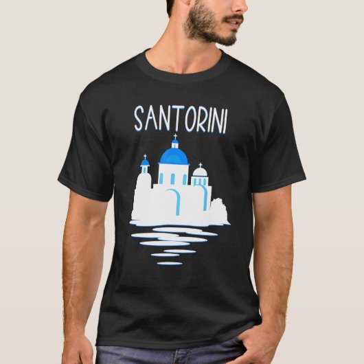 T-shirt Santorini Island Greece  Ellada Vertical Greek Isl (Devant)
