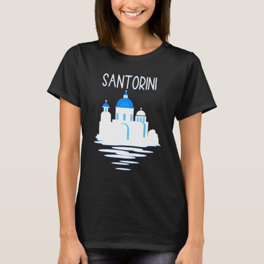 T-shirt Santorini Island Greece  Ellada Vertical Greek Isl (Devant)