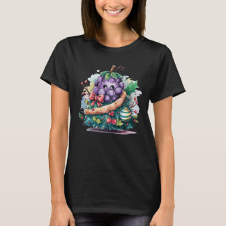 T-shirt sapin de Noël aux raisins