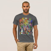 T-shirt Sapin de Noël avec décorations (Devant entier)