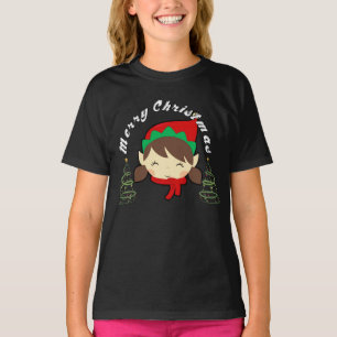 T-shirt Sapin de Noël cadeau fille 