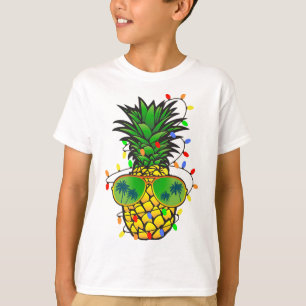 T-shirt Sapin de Noël Drôle de Ananas Noël d'Été en Juille