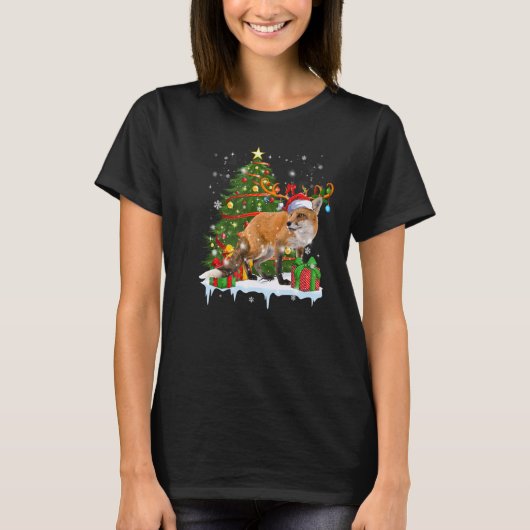 T-shirt Sapin de Noël Fox (Devant)