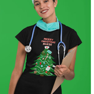 T-shirt Sapin de Noël infirmière