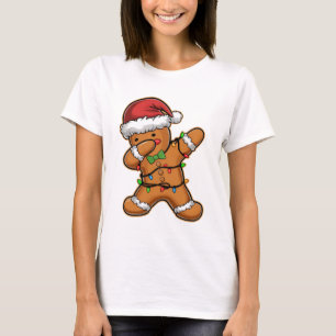 T-shirt Sapin de Noël Lumineux au Pain d'Épice Dabbing