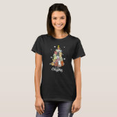 T-shirt Sapin de Noël pour chat avec pull de Noël moche (Devant entier)