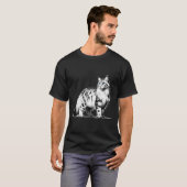 T-shirt Sapphire Gaze Maine Coon Illustration (Devant entier)