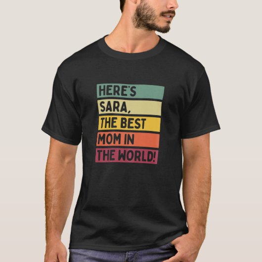 T-shirt Sara est la meilleure maman du monde Mothe (Devant)