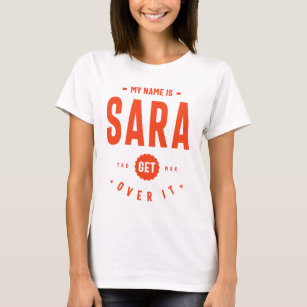 T-shirt Sara Nom personnalisé Anniversaire Cadeau