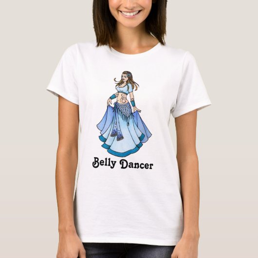T-shirt Sarah Blue Bellydancer (Devant)