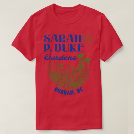 T-shirt Sarah P Duke Gardens les années 70 Visite Retro (Design devant)