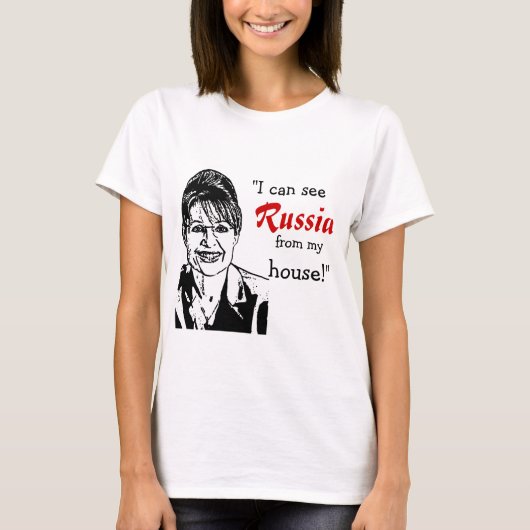 T-shirt Sarah Palin - la Russie (Devant)