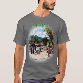 T-shirt Sarajevo Bosnie-Herzégovine Carré Pigeon