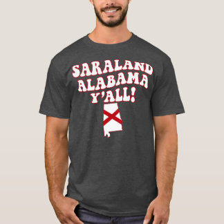T-shirt Saraland Alabama AL Drapeau mignon Sud dire