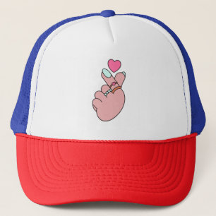 T-shirt Saranghae Love KPop Finger Heart Trucker Pet