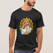 T-shirt Saraswati Géométrie Sacrée Troisième Oeil Isha Lin (Devant)