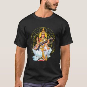 T-shirt Saraswati Sacred Geometry Third Eye Isha Hindu