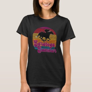 T-shirt Saratoga Springs New York Summer Sunset Horse Raci