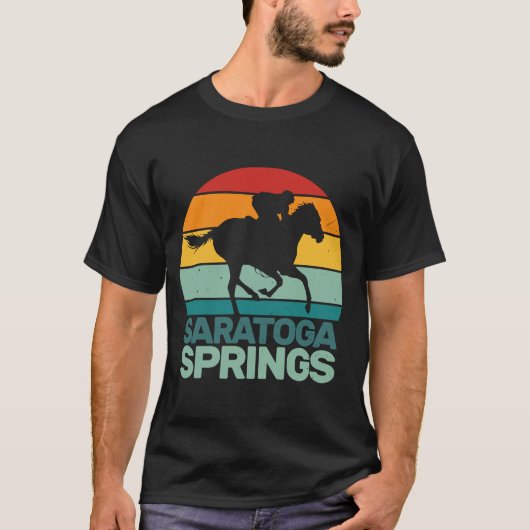 T-shirt Saratoga Springs New York Toga Horse Racing 3 (Devant)