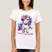 T-SHIRT SARCASM IS MY SPARKLE CUTE UNICORN (Devant)