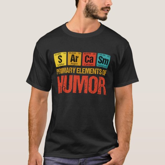 T-shirt Sarcasme Éléments principaux de l'Humour (Devant)