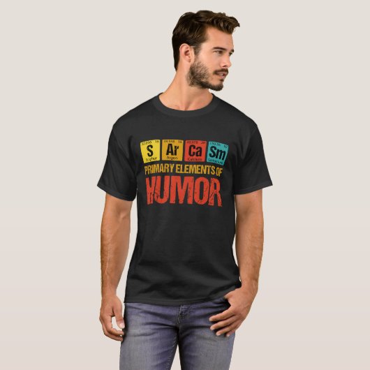 T-shirt Sarcasme Éléments principaux de l'Humour (Devant entier)