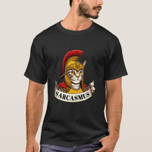 T-shirt SARCASMUS Chat Sarcastique Dieu Grec Romain Gladia