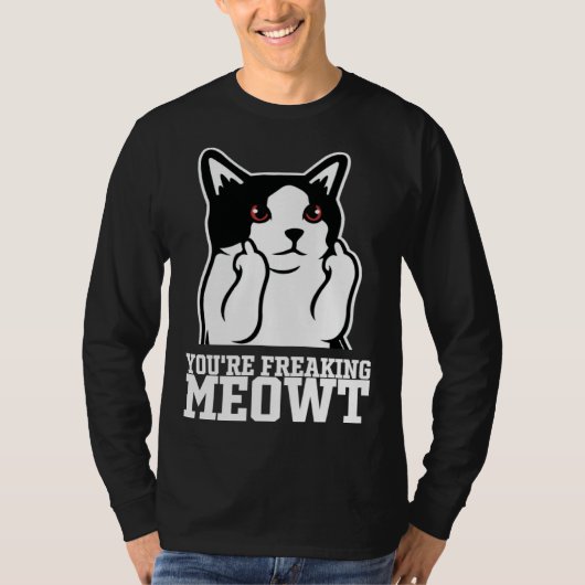 T-shirt Sarcastic Cat Dark Cat Humor Cat Humor (Devant)