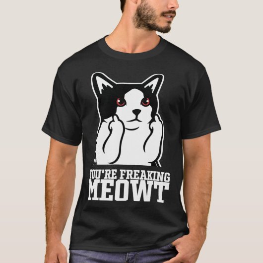 T-shirt Sarcastic Cat Dark Cat Humor Cat Humor (Devant)