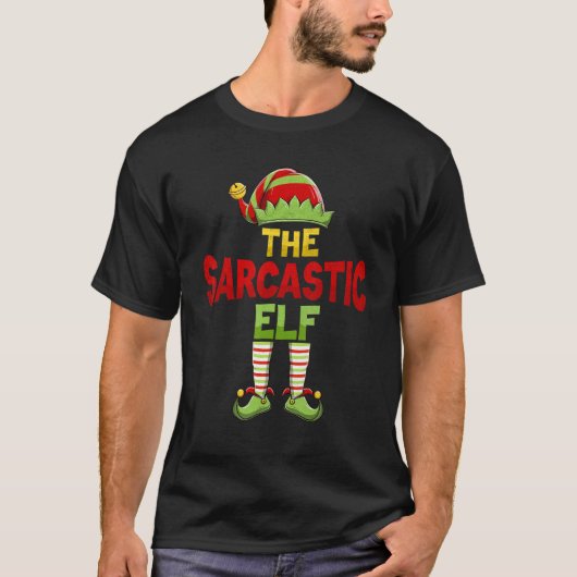 T-shirt Sarcastic ELF Family Matching Group Christmas Paja (Devant)