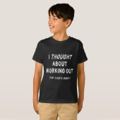 T-shirt Sarcastic Lazy Workout Saying Funny Working Out Mo (Devant entier)