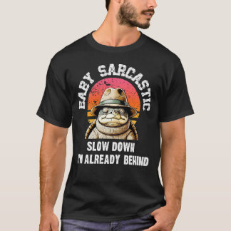 T-shirt Sarcastic Turtle Retro Sunset Graphic