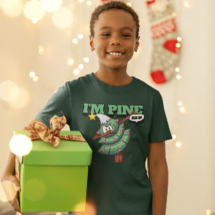 T-shirt Sarcastique Funny Dabbing Arbre de Noël "I'm Pine