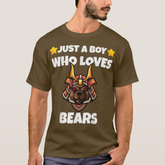 T-shirt Sarcastique Juste Un garçon qui aime les ours Addi